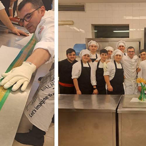 Maiori, gli studenti del “Comite” a lezione di zucchero artistico col vice campione europeo di pasticceria Raimondo Esposito