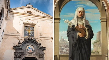 Oggi si celebra Santa Caterina da Siena, a Maiori è raffigurata nelle pale della Chiesa di San Domenico