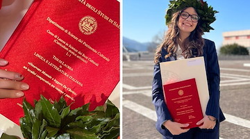 Sabrina Ferrara di Maiori si laurea all’Università di Salerno con una tesi su Montale e De Chirico