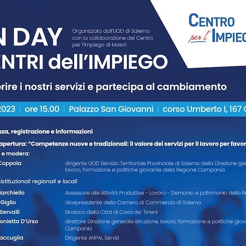 A Cava de' Tirreni l'Open Day Centri per l'Impiego