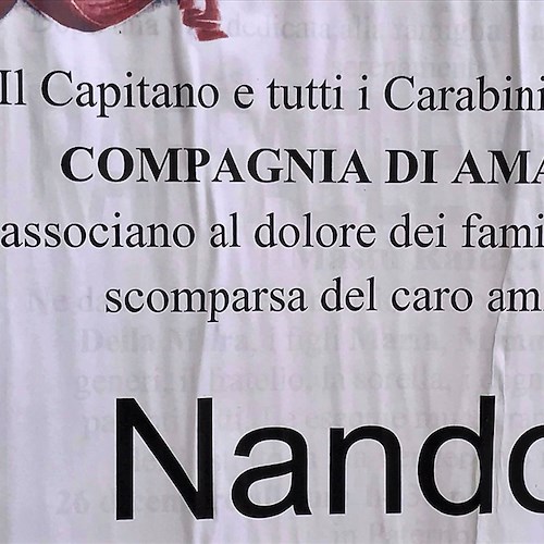 Amalfi e Maiori dicono addio a Nando Vicidomini, lo chef dei Carabinieri 