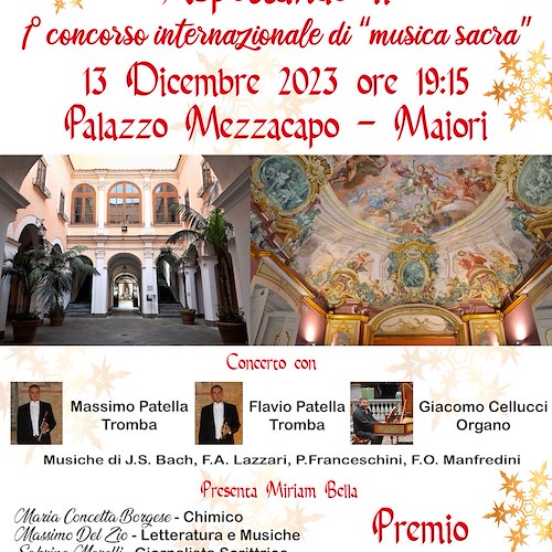 Aspettando il 1° concorso internazionale di "musica sacra", a Maiori il 13 dicembre