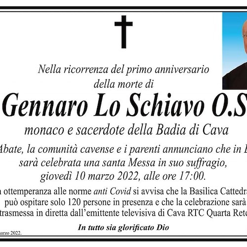 Cava de' Tirreni, 10 marzo messa in suffragio di Don Gennaro Lo Schiavo