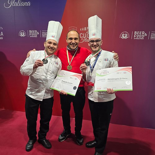 Cerchia e Di Sieno del “Masaniello” di Maiori fanno incetta di medaglie ai Campionati della Cucina Italiana di Rimini