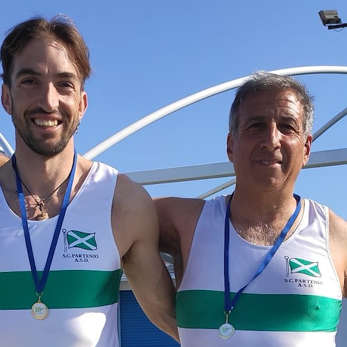 Coppa Nisida. Medaglia d'oro per Giuseppe Ruocco e Paolo Mennella nella specialità doppio maschile /foto
