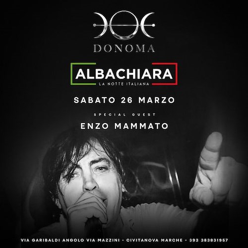 Enzo Mammato: il vocalist della Costa d'Amalfi ad "Albachiara", party della musica italiana 