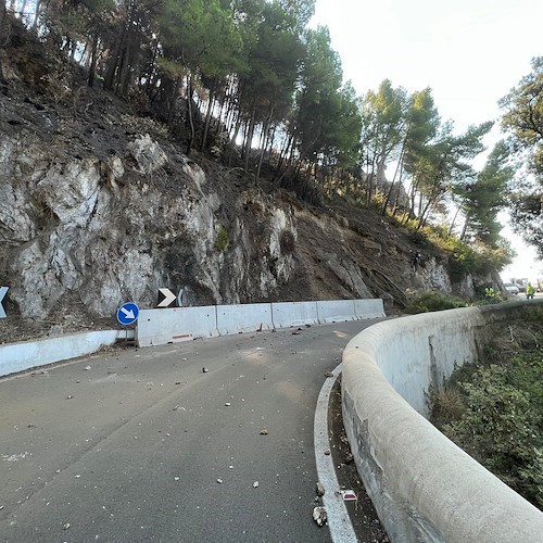 Strada Chiusa a Maiori per messa in sicurezza<br />&copy; Massimiliano D'Uva