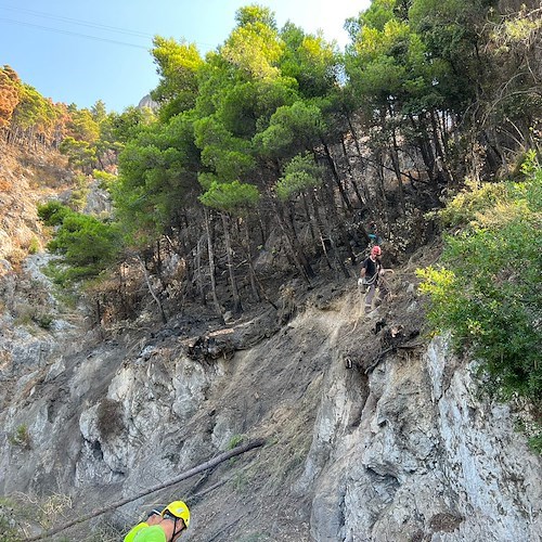 Strada Chiusa a Maiori per messa in sicurezza<br />&copy; Massimiliano D'Uva