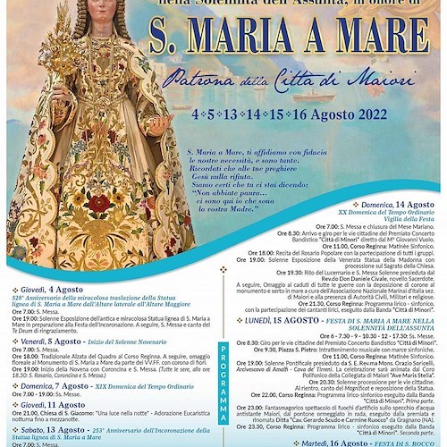 La Solennità dell'Assunta a Maiori: ecco il programma dei festeggiamenti 