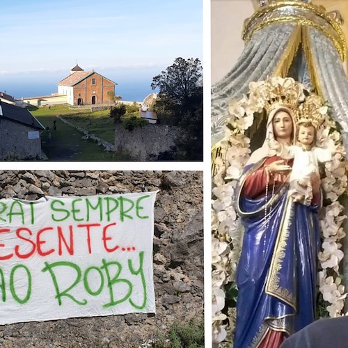 Maiori, 29 maggio i festeggiamenti per la Madonna Avvocata: sul Monte Falerzio uno striscione per Roberto