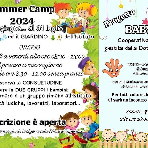 Maiori, all'Istituto delle "Suore Domenicane di Pompei" estate ricca di esperienze con Summer Camp e Baby Care
