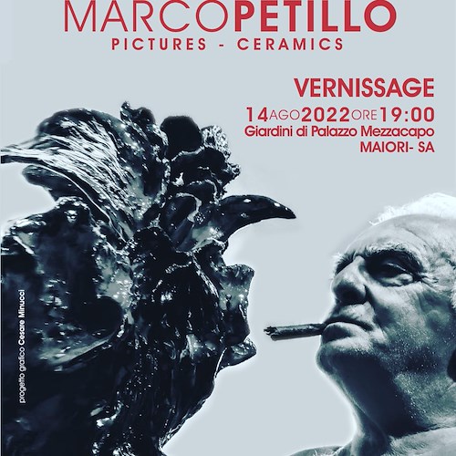 Maiori, dal 14 agosto Marco Petillo espone nei giardini di Palazzo Mezzacapo