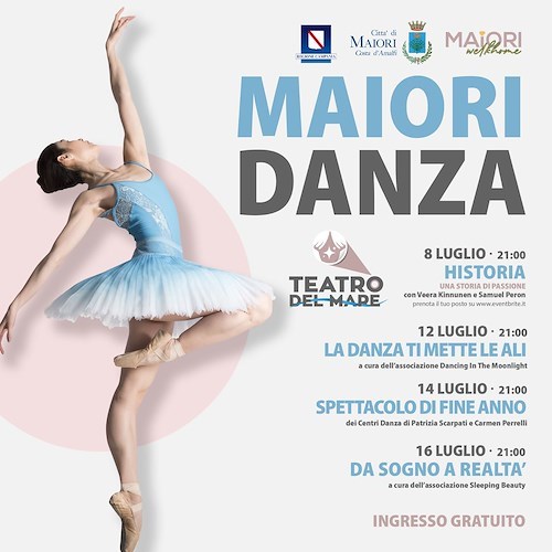 “Maiori Danza”, nel cartellone estivo arriva la settimana del ballo con gli spettacoli delle accademie 