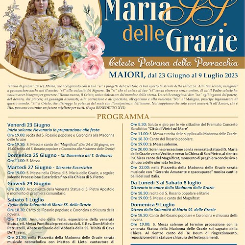Maiori, ecco il programma dei Solenni festeggiamenti in onore di Maria SS. delle Grazie 