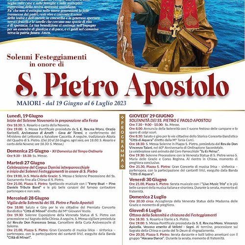 Maiori festeggia i Santi Pietro e Paolo: ecco il programma 