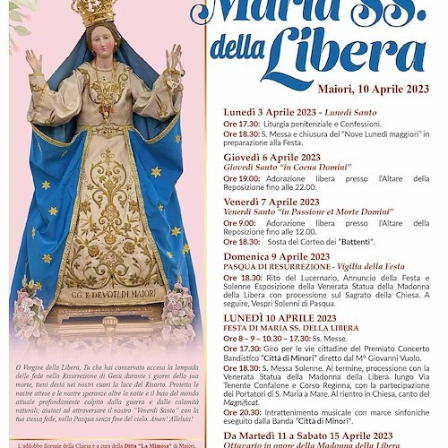 Maiori festeggia la Madonna della Libera [PROGRAMMA]