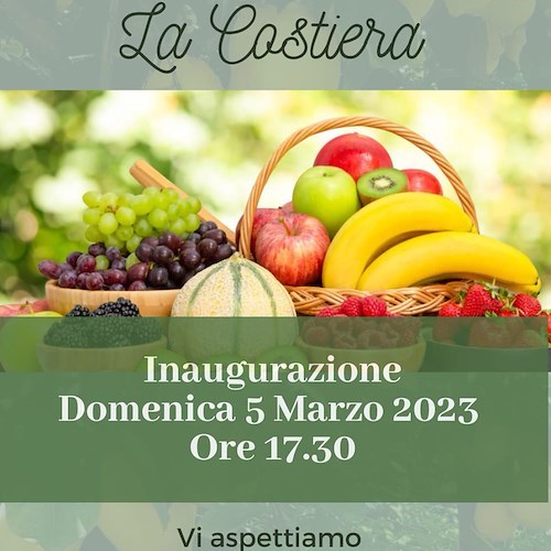 Maiori, inaugurazione questa sera del punto vendita ortofrutta “La Costiera”