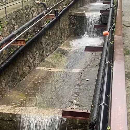 Maiori, monitoraggio dei corsi d’acqua da parte della Protezione Civile [FOTO]