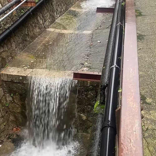 Maiori, monitoraggio dei corsi d’acqua da parte della Protezione Civile [FOTO]