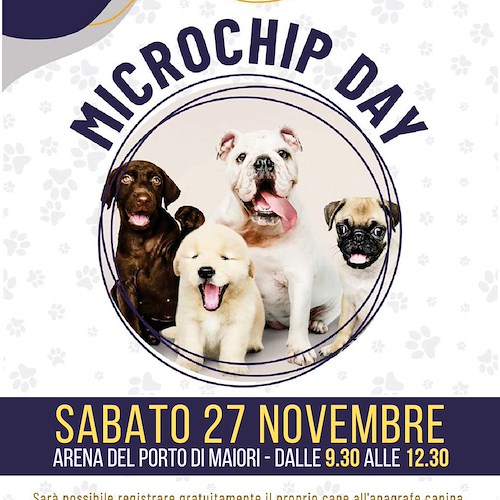 Maiori, sabato 27 novembre "microchip day" al Porto 