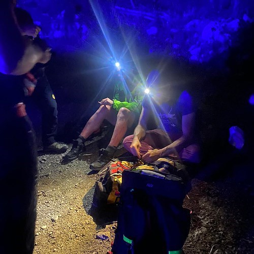 Maiori, turista disperso su Monte Sant’Angelo. Soccorso dal CNSAS e dal Nucleo di Protezione Civile