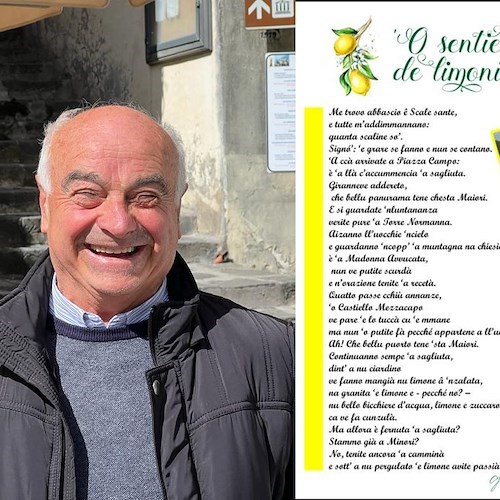 Maiori, tutta la bellezza incontaminata del Sentiero dei Limoni nella poesia di Gaetano Scoles