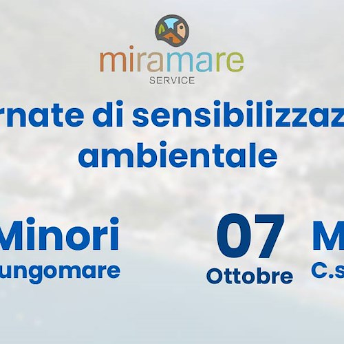Rifiuti, 6-7 ottobre la Miramare organizza a Minori e Maiori due giornate di sensibilizzazione ambientale 