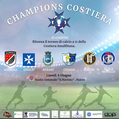 Torna il torneo di calcio "Champions Costiera", stasera prima partita a Maiori