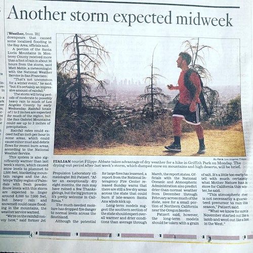 Una foto del minorese Filippo Abbate sul Los Angeles Times