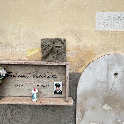 Undici anni fa la morte del carabiniere Calabretti, a Maiori una scultura per ricordarlo