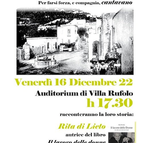 Venerdì 16 dicembre "I Discede" ripropongono i canti delle "formichelle" a Ravello