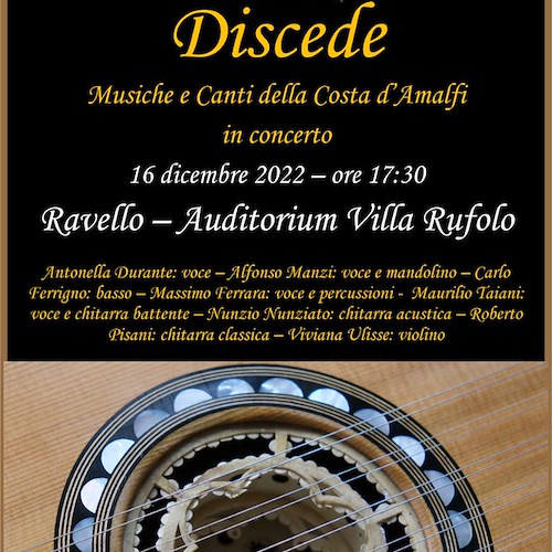 Venerdì 16 dicembre "I Discede" ripropongono i canti delle "formichelle" a Ravello