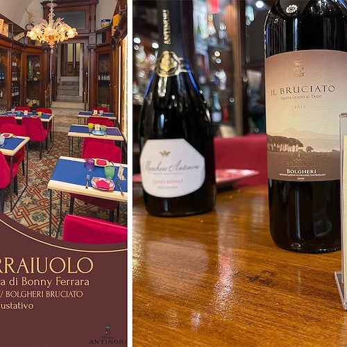 "Wine in Ferraiuolo". A Maiori cena degustazione accompagnata da grandi vini